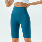 High waist hip lift lounge pants and seamless shorts for women, ideal for yoga, running, and workout activities.