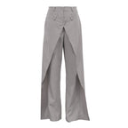 Bella Mia high waist wide-leg trousers for women with irregular asymmetrical design, perfect for spring casual wear.