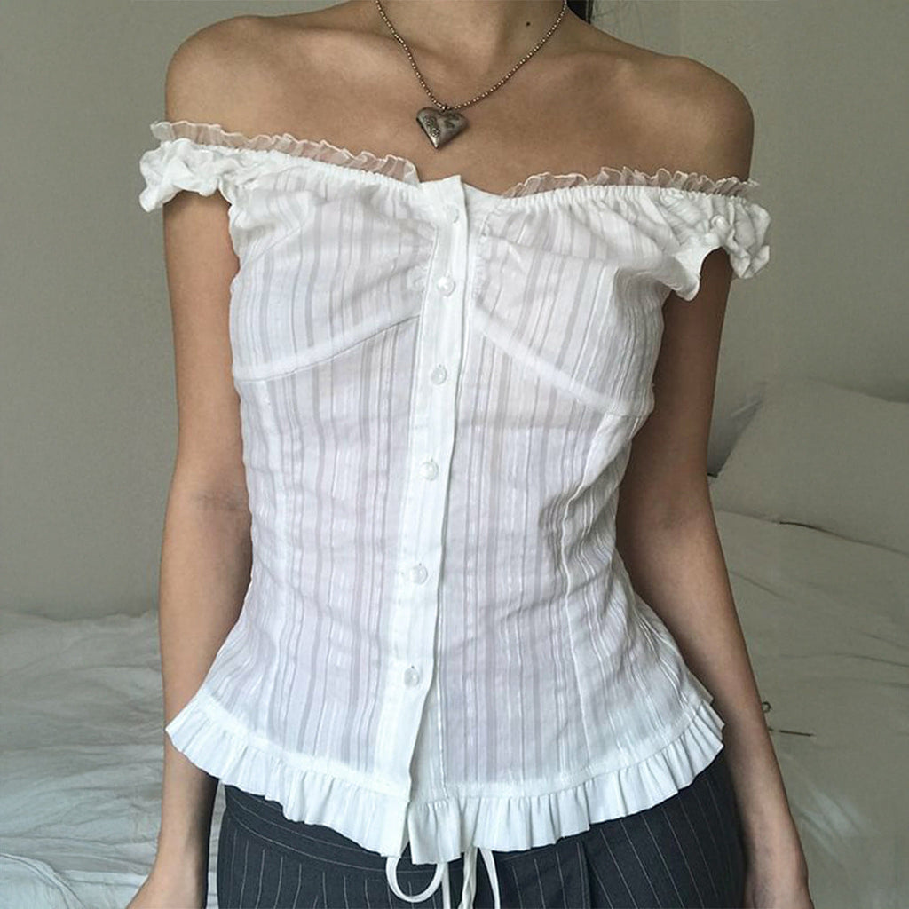 Women’s Bella Mia sleeveless cold shoulder summer top with a sexy, lightweight cardigan style shirt.