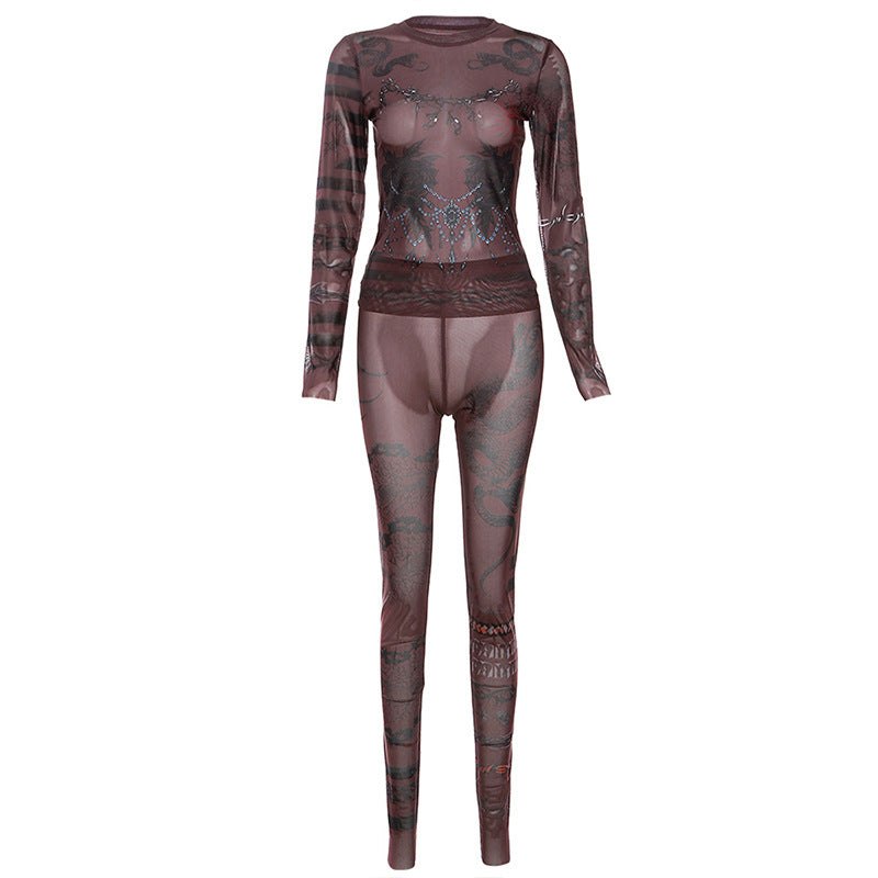 Women's Fashion Mesh Embroidered See-through Trousers SuitIntroducing the Women's Fashion Mesh Embroidered See-through Trousers Suit from Plush Fashions Shop Vintage Summer Spice. This stylish suit features a black color wi2 piece Pants setPlush Fashions ShopPlush Fashion Shop