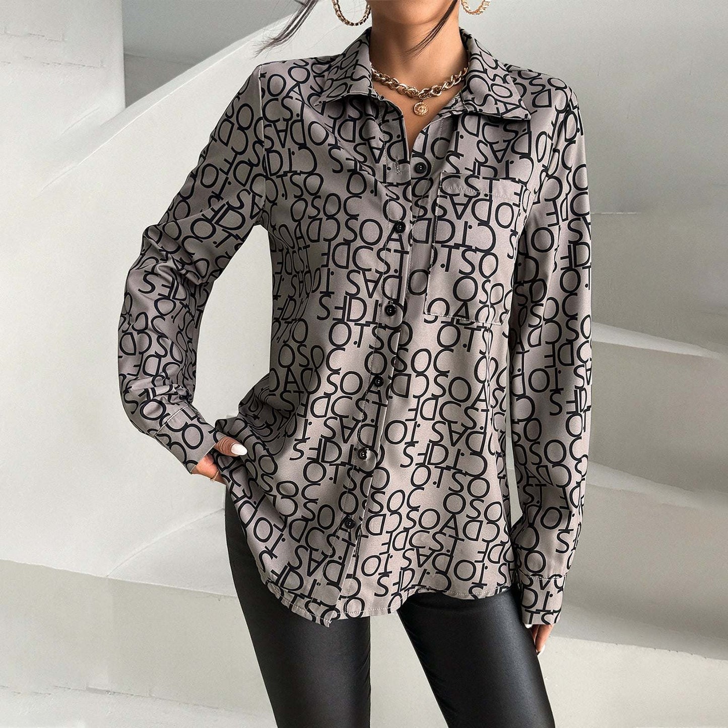 Women's Fashion Temperament Commute Printed Long-sleeved ShirtUnleash your inner fashion guru with our Women's Fashion Temperament Commute Printed Long-sleeved Shirt! The woven fabric provides a comfortable and stylish fit, whiShirtPlush Fashions ShopPlush Fashion Shop