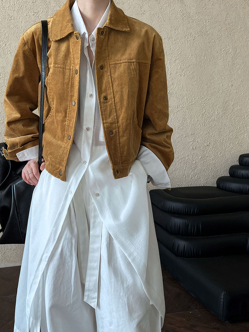 Vintage Maillard Corduroy Jacket Plush Fashion Hub