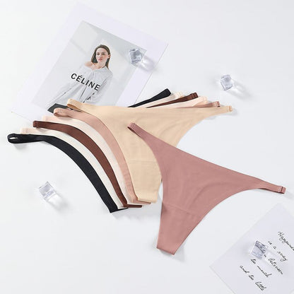 Women's Low Waist Ice Silk Quick-drying Thin Belt Seamless T-backExperience ultimate comfort with our Women's Low Waist Ice Silk Quick-drying Thin Belt Seamless T-back. Made from Nylon fabric, this T-back comes in a variety of colunderwearPlush Fashions ShopPlush Fashion Shop