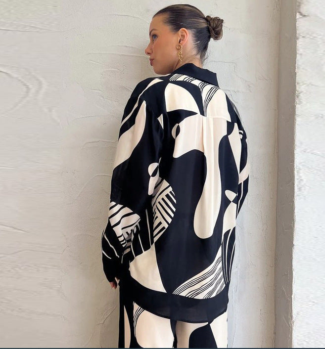 Women’s casual matching set by Plush Fashion Hub featuring printed design, comfortable fit, ideal for everyday wear.