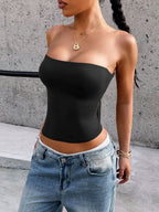 Bella Mia women's summer tube top vest, sleeveless and form-fitting, perfect for casual and stylish summer outfits.