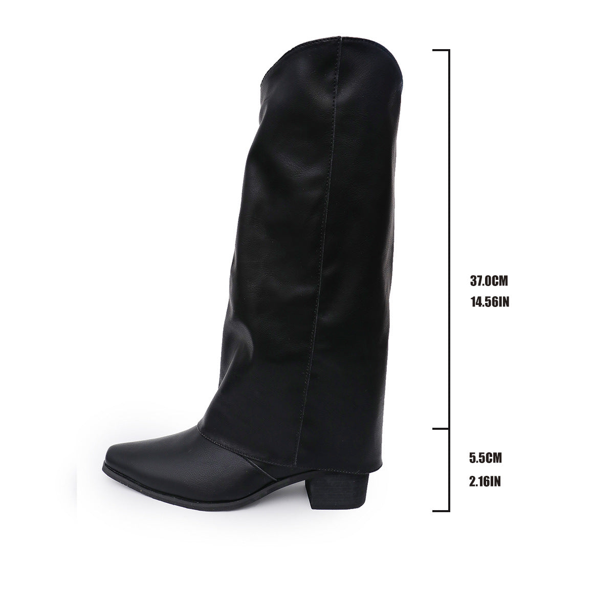 Bella Mia retro rivet high top western cowboy boots for women with pointed toe, long mid heel, slip-on design, and knee-high style.