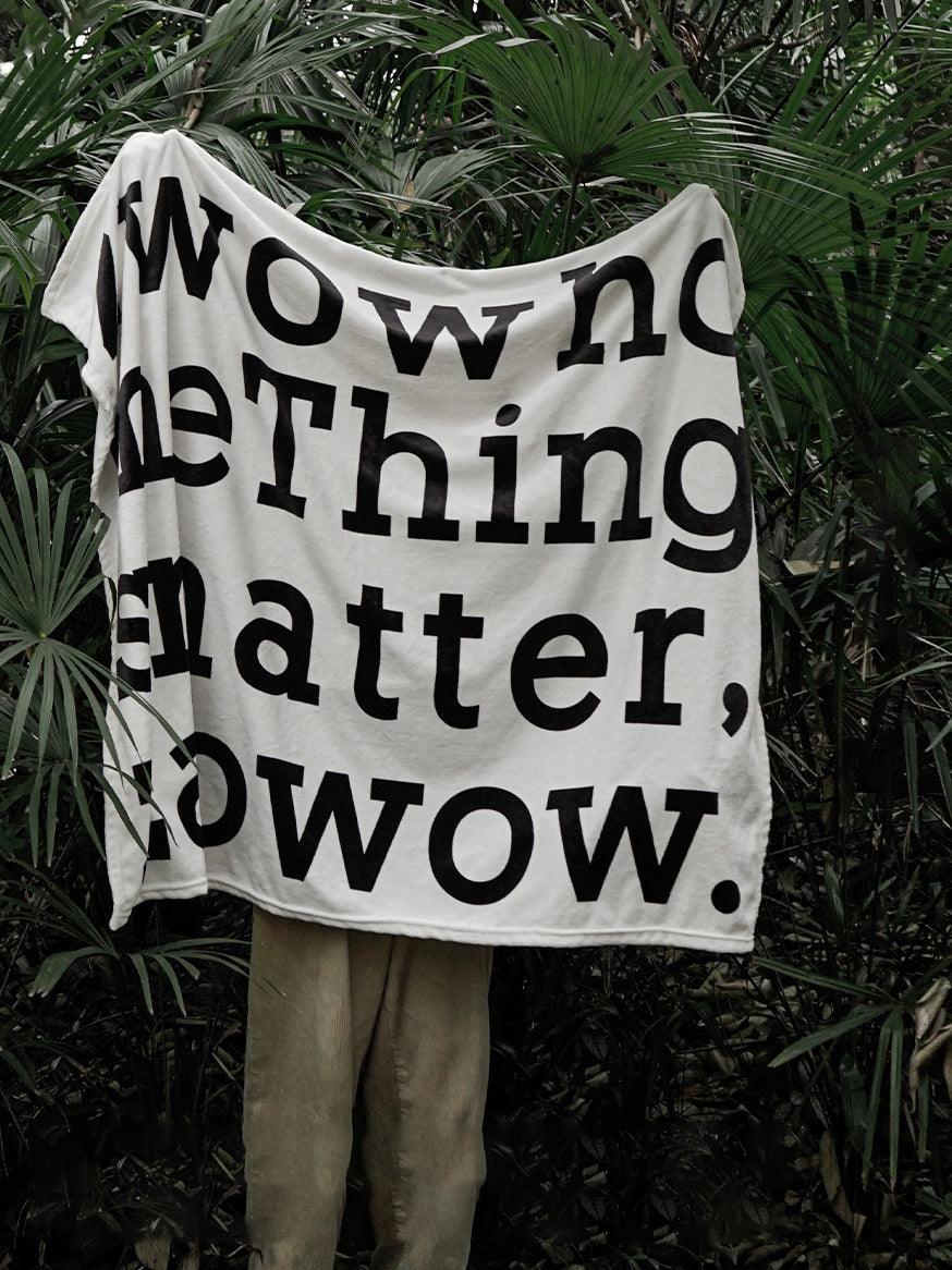 Black and White Letters Casual Coral Flannel Blanket Plush Fashion Hub