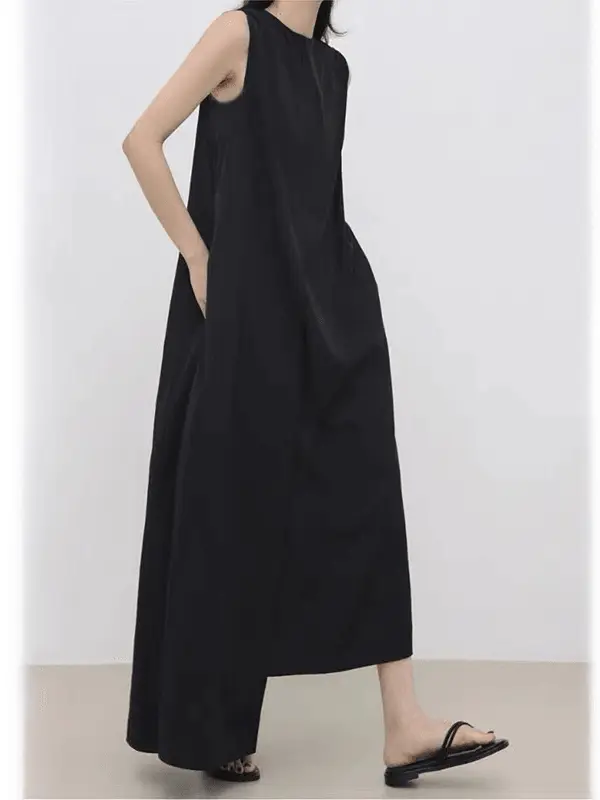 Original Solid Color Irregular Long Dress Plush Fashion Hub