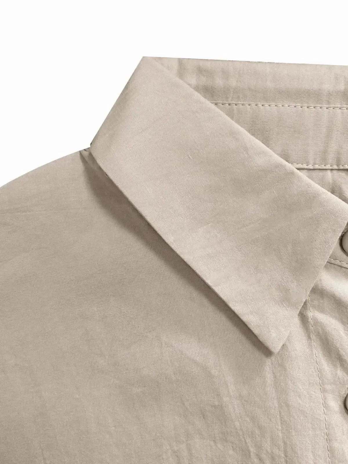 Women’s oversized long sleeve button-down shirt in a relaxed casual chic style, by Plush Fashion Hub.