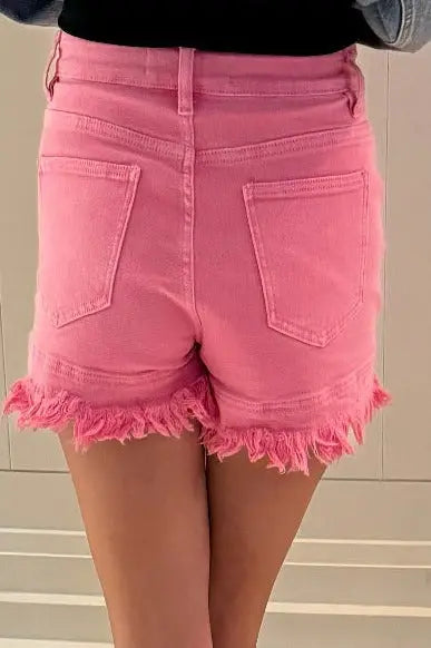 Pink Mid Rise Denim Shorts Pretty Little Patriot