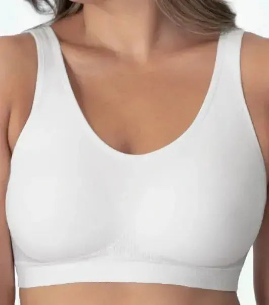 Plus-size Plush Fashion Hub seamless shaper bra with supportive design, bright lingerie for women, available in S to 3XL.