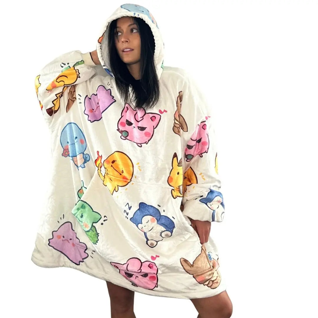 Pokémon Wearable Blanket Hoodie for Kids & Adults Olm collectibles