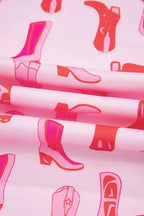 Printed button-down shirt and shorts pajama loungewear set by Trendsi, featuring a comfortable, casual sleepwear ensemble.