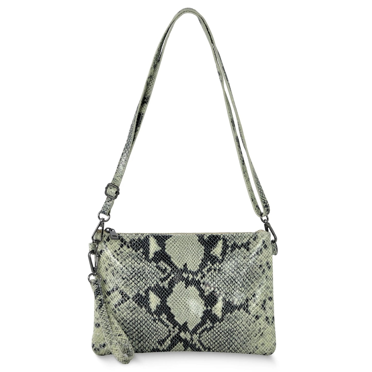 Python-Print Suede Hobo Bag TAKEASY