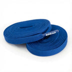 Blue elastic shoelace by Bread, showcasing a close-up of the stretchy, durable laces designed for easy wear and secure fit.