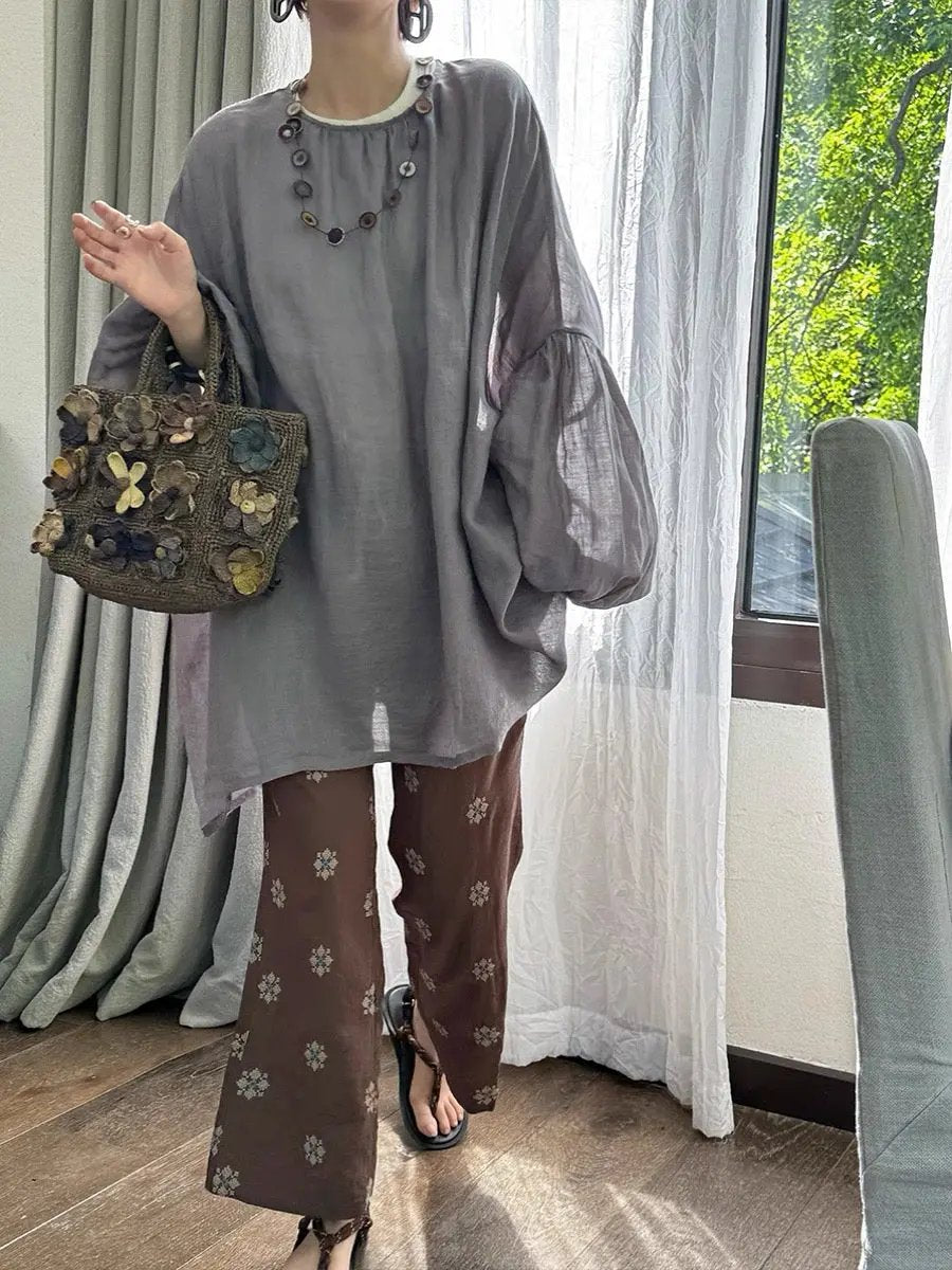 Ramie Slim Fit Loose Sun Protection Top Plush Fashion Hub