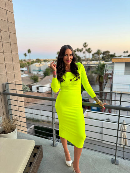 Real housewives neon bandage dress Pretty Little Patriot