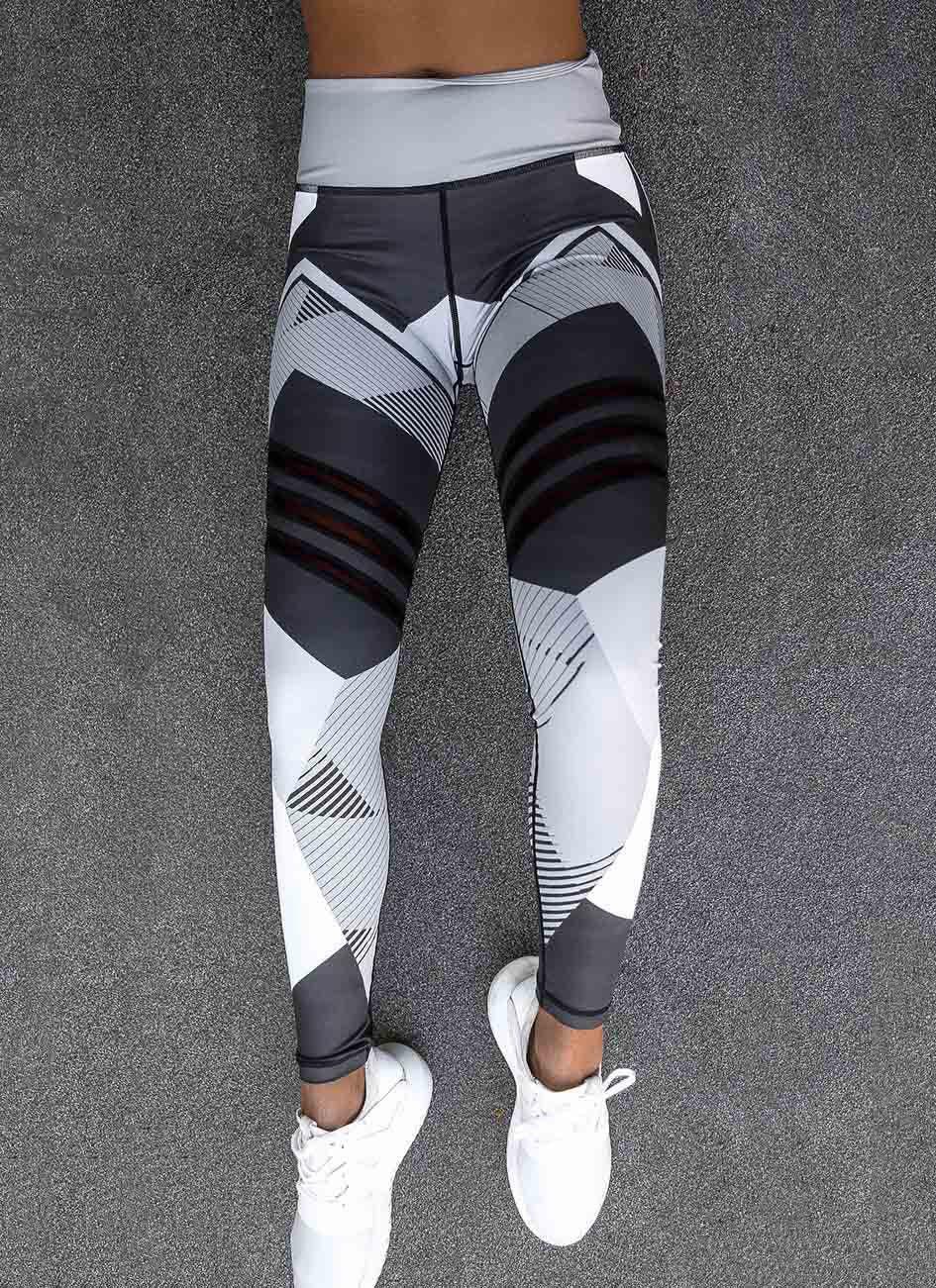 Women's high-waist reflective yoga pants from Plush Fashion Hub, breathable activewear suitable for yoga and workouts.
