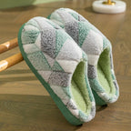 Women plush slippers with thick soft soles, ideal for autumn and winter, featuring cozy, warm foot coverage from Trendy Attic Store01.