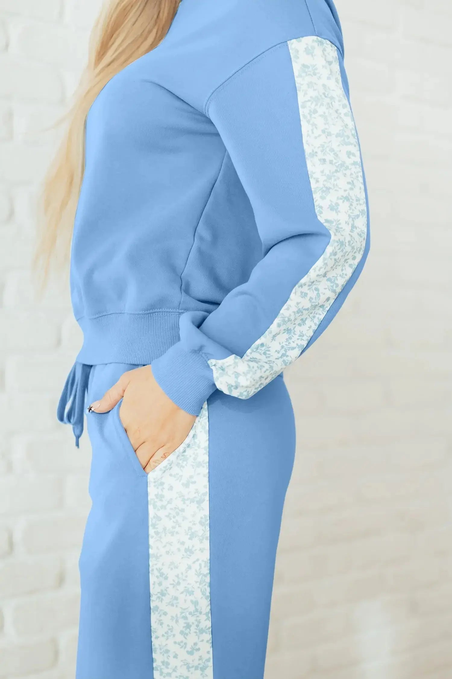 Robin and sweatpants lounge set by Threaded Pear, featuring a cozy matching top and relaxed-fit pants for comfortable loungewear.