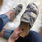 Women's round toe flat loafers by Plush Fashion Hub, casual slip-on footwear with a comfortable, versatile design.