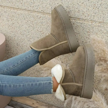 Round Toe Platform Boots - Plush Fashion Hub