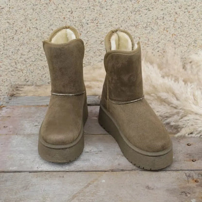 Round Toe Platform Boots - Plush Fashion Hub