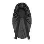 Plush Fashion Hub satin women’s sleep bonnet with long tail braid cover, ideal for hair protection during sleep or shower.