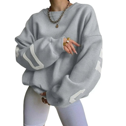 Women Grunge Loose Pullover Sweatshirts With Letter PrintGet the best of both style and comfort with our Women Grunge Loose Pullover Sweatshirts! Featuring a trendy letter print design, this sweatshirt is perfect for dailySweatshirtPlush Fashions ShopPlush Fashion Shop