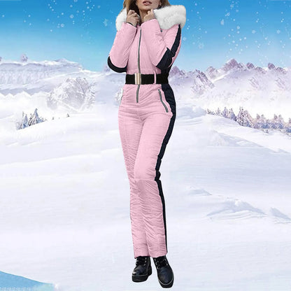 New Fashion Ski Suit Women's Winter Thick Warm Outdoor Jumpsuit