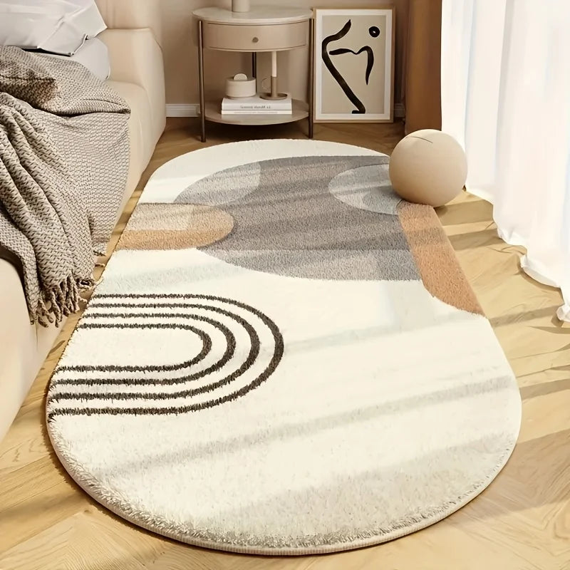 Plush Fashion Hub VIKAMA soft warm bedside floor mat, waterproof washable sofa rug for bedroom or home decor.