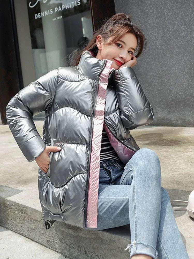 Women Winter Warm Bread Padded Casual Thick  Oversized Cotton Coat - Plush Fashion Shop #