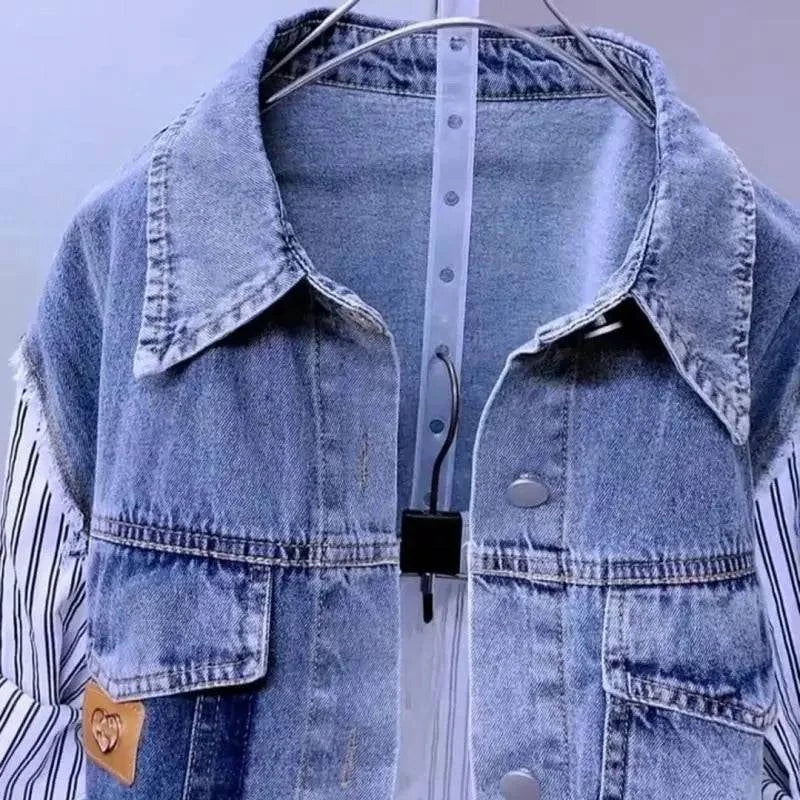 New Design Sense Stitching Women Fashion Striped Denim JacketGet ready to make a statement with our New Design Sense Stitching Women Fashion Striped Denim Jacket! With its unique and stylish stitching, this jacket will elevateShirtsPlush Fashions ShopPlush Fashion Shop