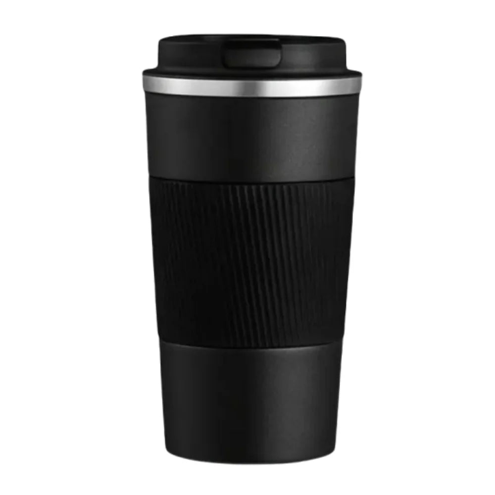 Plush Fashion Hub stainless steel insulated travel mug with double-layer leak-proof design, ideal for sports and outdoor use.