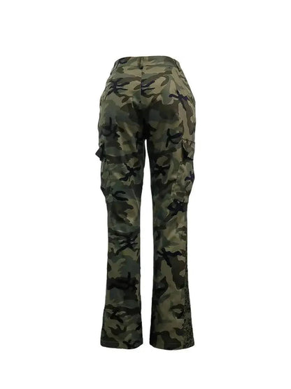 Camo Print Side Pocket Cargo Pants For WomenBe bold and confident with these Camo Print Side Pocket Cargo Pants for Women! Designed with a camouflage print and side pockets, these pants are both stylish and fuPantsPlush Fashions ShopPlush Fashion Shop