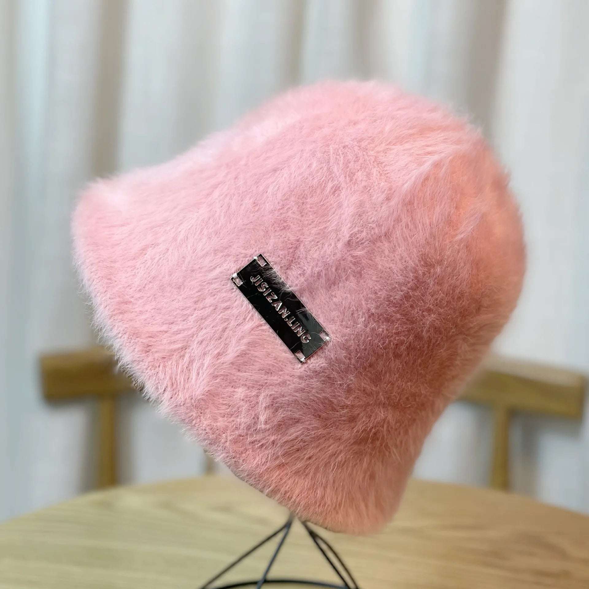 Elegant Women's  New Fashionable Fur Warm Beanie Plush Bucket Hat - Plush Fashion Shop #