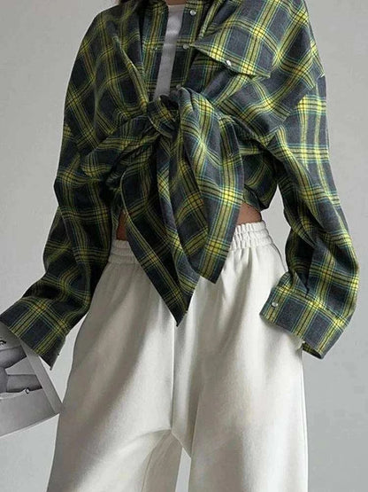 Autumn Winter Women Oversized Plaid Vintage Long Sleeve Loose Fit ShirUnleash your inner fashionista with our Autumn Winter Women Oversized Plaid Vintage Long Sleeve Loose Fit Shirt! Stay cozy and stylish with its loose fit and vintageShirtPlush Fashions ShopPlush Fashion Shop