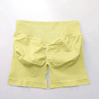 Women's seamless scrunch butt gym shorts by NCLAGEN Gym Wear, designed for high-performance fitness and yoga workouts.