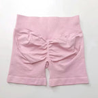 Women's seamless scrunch butt gym shorts by NCLAGEN Gym Wear, designed for high-performance fitness and yoga workouts.