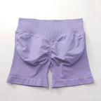 Women's seamless gym shorts with scrunch butt design, ideal for high-performance fitness and yoga by NCLAGEN Gym Wear.