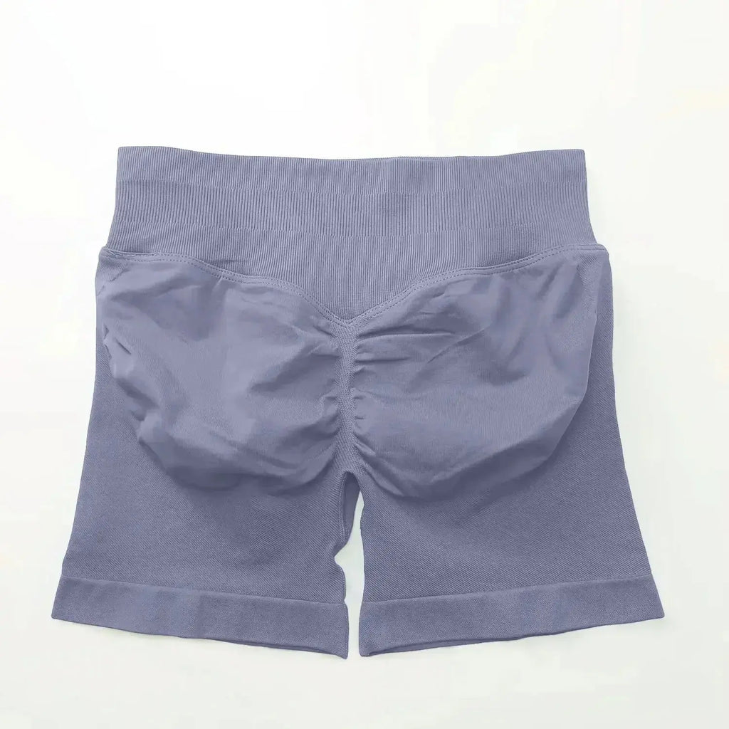 Women's seamless scrunch butt gym shorts for high-performance fitness and yoga from NCLAGEN Gym Wear.