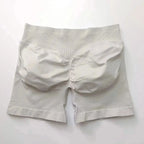 Women’s seamless scrunch butt gym shorts for fitness and yoga, designed for high-performance workouts by NCLAGEN Gym Wear.