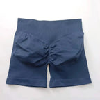 Women's seamless scrunch butt gym shorts for high-performance fitness and yoga, made by NCLAGEN Gym Wear.