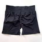 Women's seamless scrunch butt gym shorts for high-performance fitness and yoga by NCLAGEN Gym Wear, showcasing a snug, flexible fit.