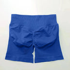 Women's seamless scrunch butt gym shorts for fitness and yoga, designed for high-performance workouts, by NCLAGEN Gym Wear.