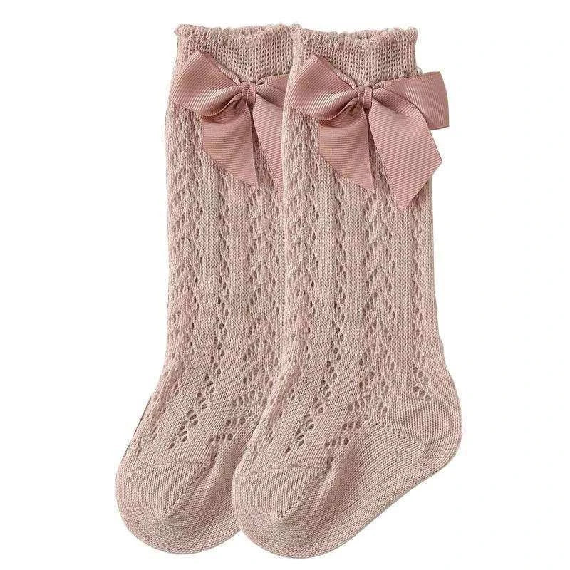 Baby Girls Long Bow Sock - Plush Fashions Shop 