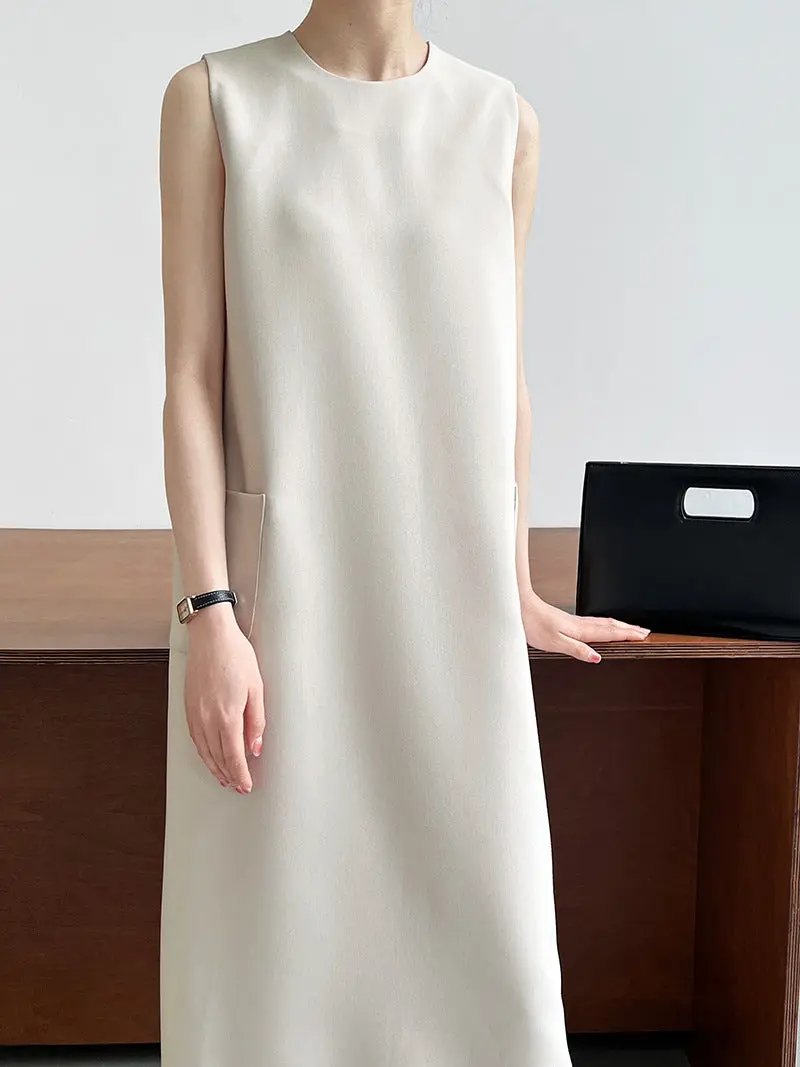 Simple Sleeveless Suit Vest Dress Plush Fashion Hub