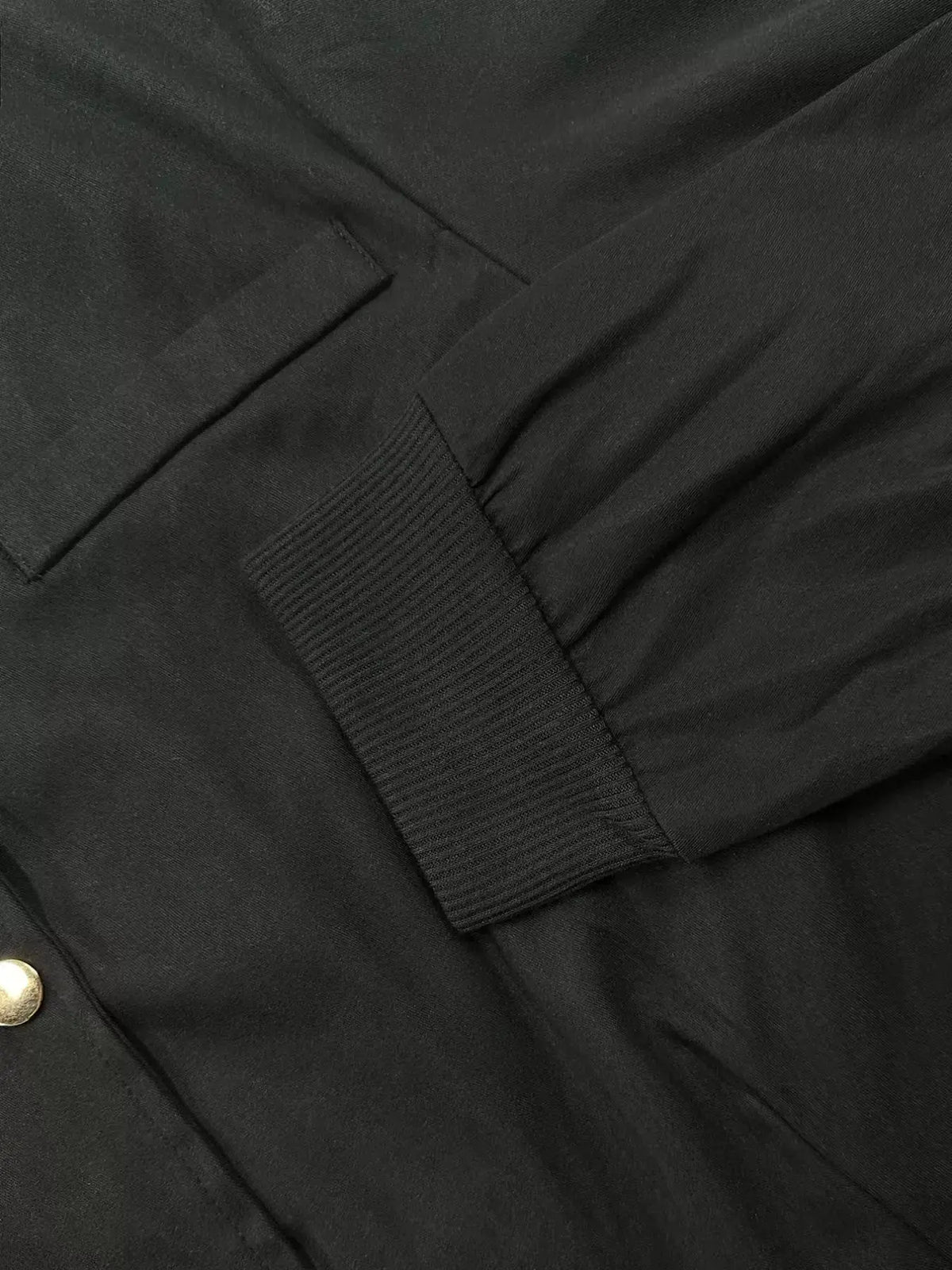 Women's lightweight cropped bomber jacket with snap buttons from Plush Fashion Hub, stylish outerwear for casual wear.