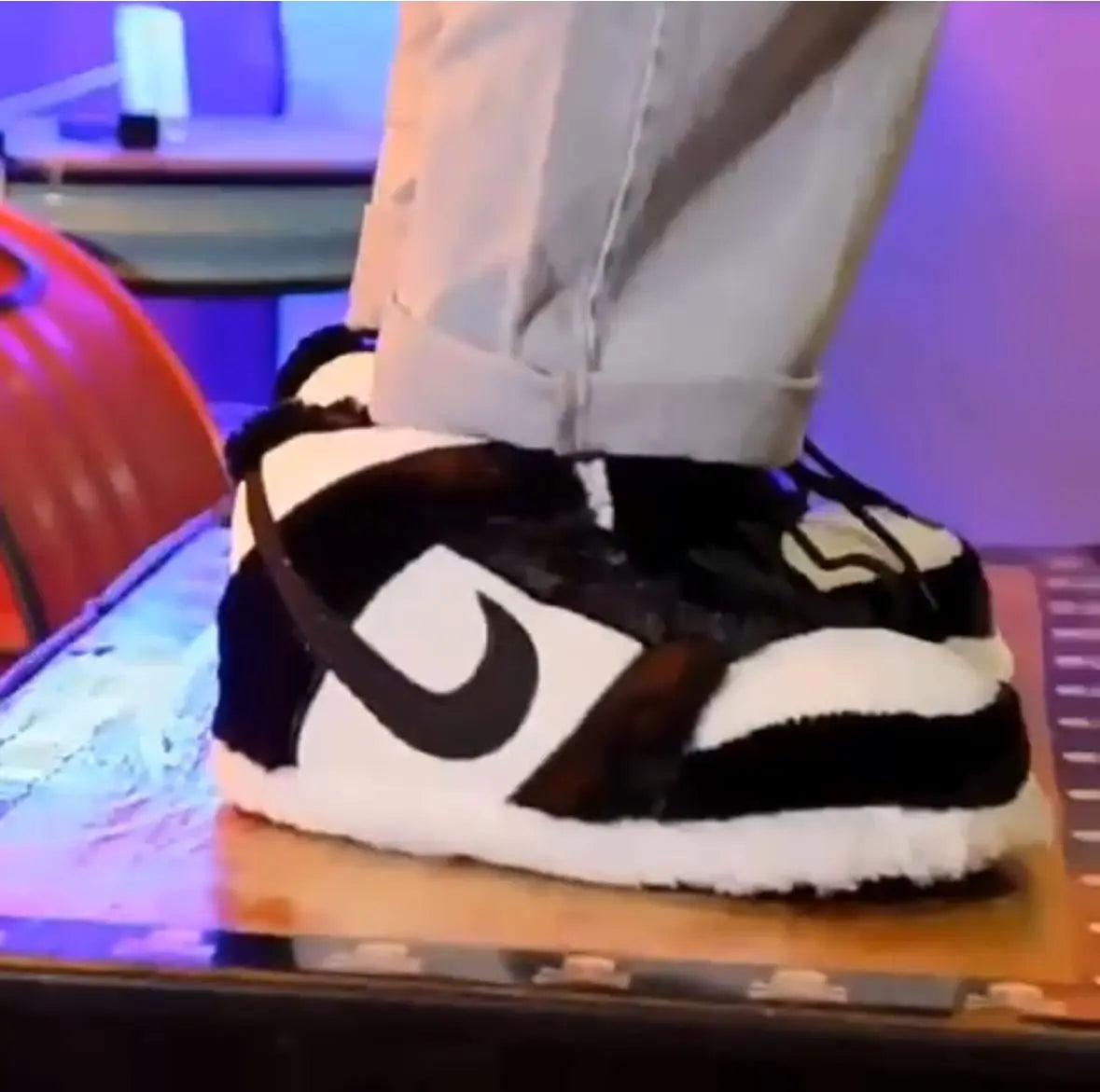 Sneaker Slippers Black and white panda Jordan 1 unisex for adults&kids Olm collectibles