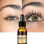Plush Fashion Hub nourishing eyebrow and eyelash growth oil showing a clear bottle of moisturizing root treatment for hair care.